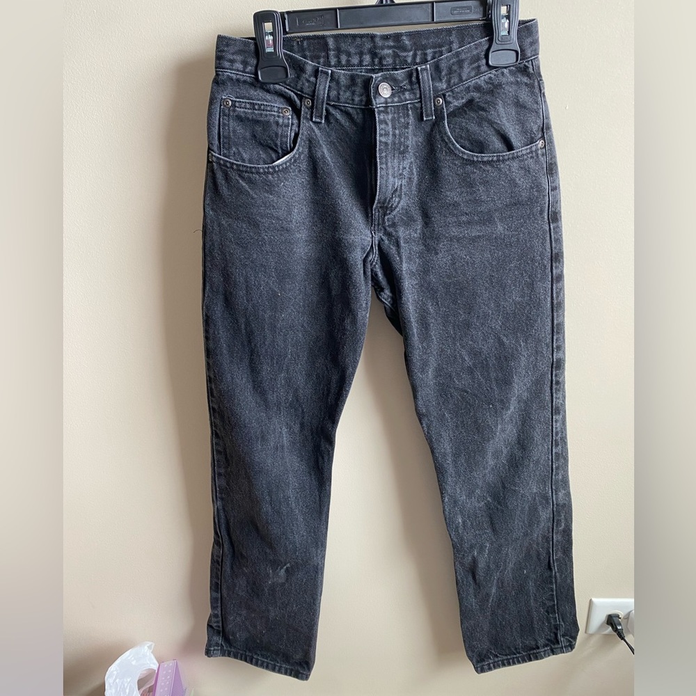Black Arizona straight leg jeans
